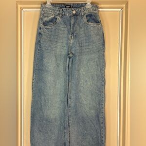 Boohoo Light Blue Flare & Wide Leg Jeans